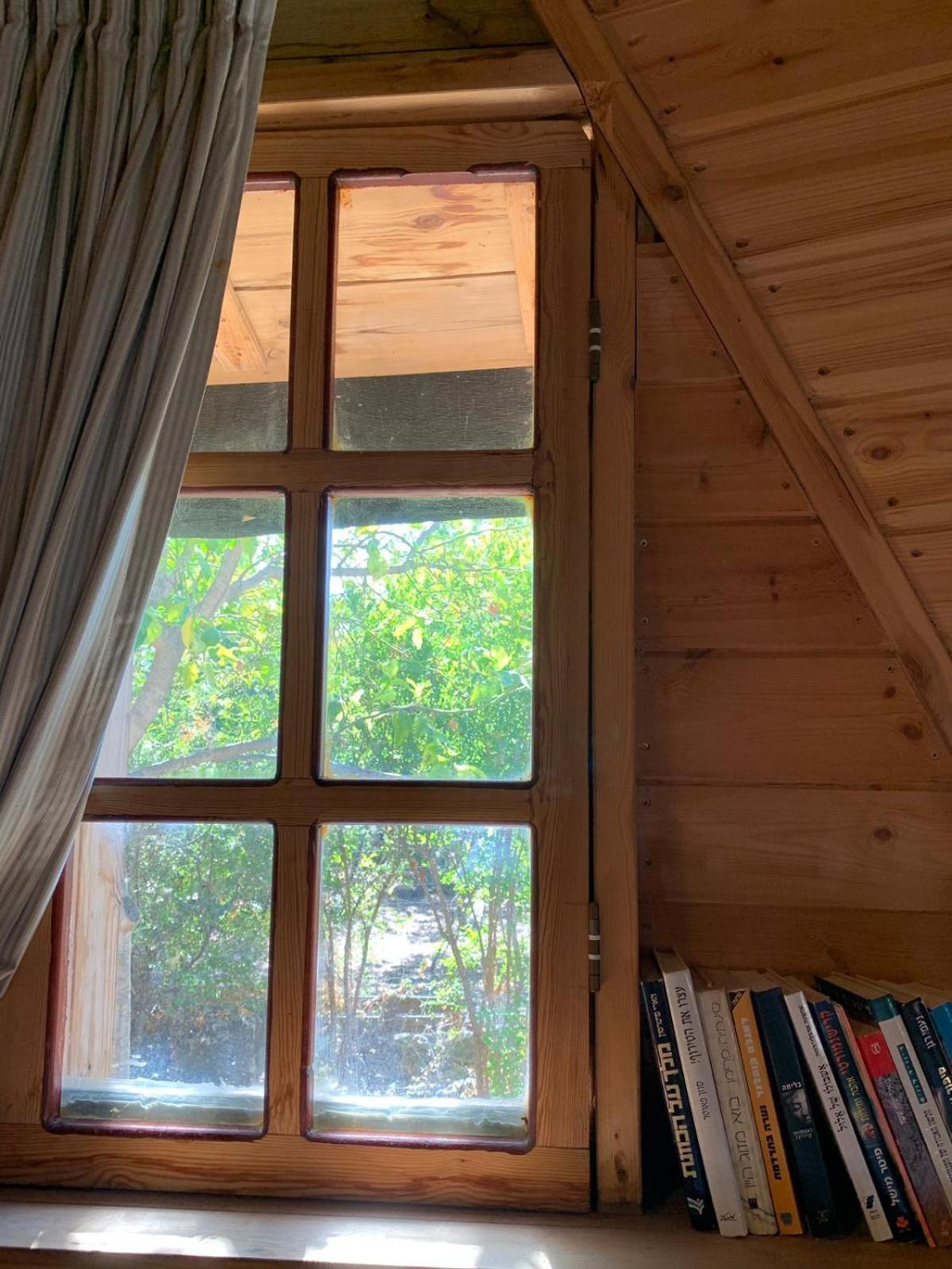 בקתת עץ בחורש במנות - דום גיאודזי - Wooden Cabin In Manot Exterior foto